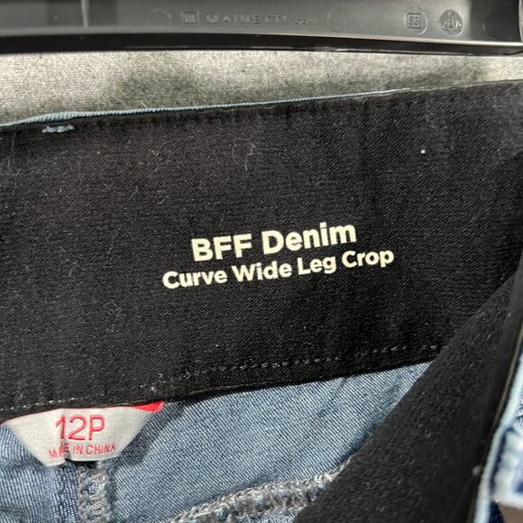 Laurie Felt Petite BFF Denim Curve Wide-Leg Crop Jeans True Blue, Petite 12 - Picture 5 of 12